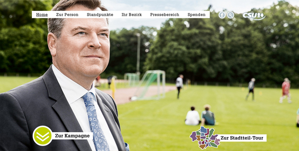 Webseite Seite von Spizenkandidat der CSU: Josef Schmid 